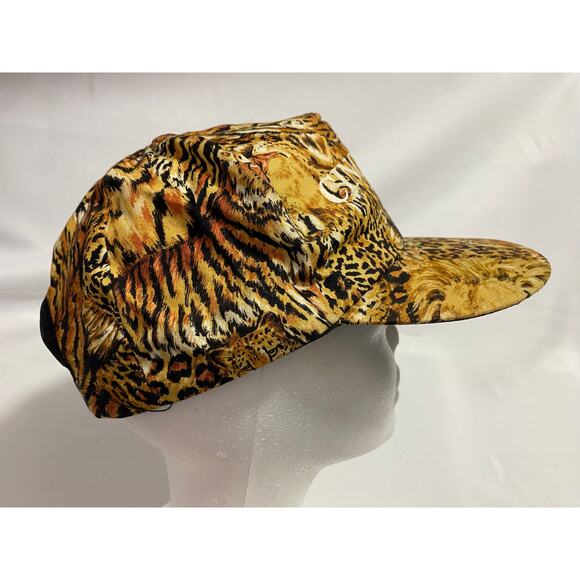 Cincinnati Zoo Snapback Hat Leopard Print Vintage 90s Adjustable USA Made - Picture 7 of 7